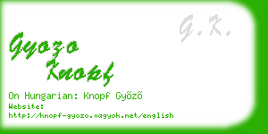 gyozo knopf business card