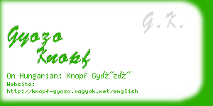 gyozo knopf business card